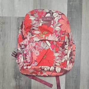 Vera Bradley Floral Backpack - Pink and Red